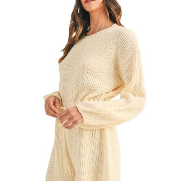 Yellow Spring Ribbed Sweater Romper - Picture 6 of 10